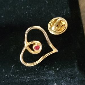 Heart tie tack